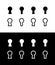 Key hole icon collection, simple lock icon design, set of keyhole symbol - Vector