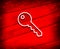 Key icon shiny line red background illustration