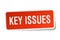 key issues square sticker