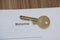 Key and lease or rental agreement in german Mietvertrag