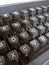 Key letters on older typewriters