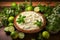 Key Lime Pie, American dessert pie on table , photo realistic, AI generated