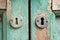 Key lock door antique ruggiane wood iron detail close up old vexed Italy Italian
