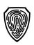 Key lock fingerprint security icon