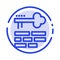 Key, Lock, Layout, Login Blue Dotted Line Line Icon