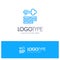 Key, Lock, Layout, Login Blue outLine Logo with place for tagline