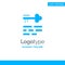 Key, Lock, Layout, Login Blue Solid Logo Template. Place for Tagline