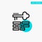 Key, Lock, Layout, Login turquoise highlight circle point Vector icon