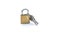 The key is locked. Information privacy concept. Keys with zipped lock on white background
