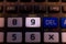 Key number nine of the keyboard of a scientific calculator