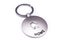 Key Ring Pendant - Silver Home House - Isolated On White Background