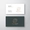 Key Ring Real Estate Abstract Contemporary Minimal Logo and Business Card Template. Outlined Keys Composition Emblem or