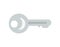 Key Silver Object Closeup Vector Illustration