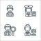 Key workers line icons. linear set. quality vector line set such as lawyer, conductor