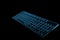 Keyboard 3D rendered xray blue