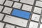 Keyboard with blue blank Enter button modern pc text communication