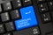 Keyboard with Blue Keypad - Controlling Company Resources. 3D.