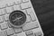 Keyboard with compass black and white