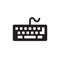 Keyboard of computer - black icon on white background vector illustration for website, mobile application, presentation, infograph