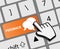 Keyboard feedback button with mouse hand cursor
