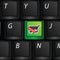 Keyboard with green best offer sign vector