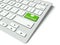 Keyboard and green Download button, internet concept