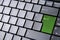 Keyboard with a green enter key