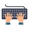 Keyboard hands vector