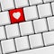Keyboard with heart button