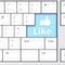 Keyboard with Like button