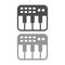 Keyboard Midi Controller Simple Icon Design