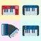 Keyboard musical instruments isolated classical musician piano