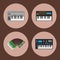 Keyboard musical instruments vector classical piano melody studio acoustic shiny musician equipment electronic sound