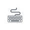 Keyboard related vector glyph icon.