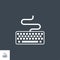 Keyboard related vector glyph icon.