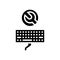 keyboard replacement repair computer glyph icon vector illustration