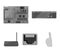 Keyboard, router, motherboard and connector. Personal computer set collection icons in monochrome style vector symbol
