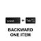 Keyboard shortcuts, backward one item icon. Can be used for web, logo, mobile app, UI, UX