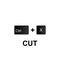 Keyboard shortcuts, cut icon. Can be used for web, logo, mobile app, UI, UX