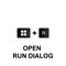 Keyboard shortcuts, open run dialog icon. Can be used for web, logo, mobile app, UI, UX