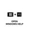 Keyboard shortcuts, open windows help icon. Can be used for web, logo, mobile app, UI, UX