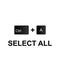 Keyboard shortcuts, select all icon. Can be used for web, logo, mobile app, UI, UX