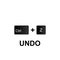 Keyboard shortcuts, undo icon. Can be used for web, logo, mobile app, UI, UX