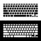 Keyboard simple vector illustration set of white and black color