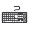 Keyboard solid icon, button and device