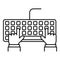 Keyboard typing icon, outline style