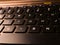 Keyboard white / gray / black laptop. Laptop keyboard. Laptops are mobile. Black keyboard on a gray laptop. keyboard close up with