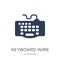 Keyboard Wire icon. Trendy flat vector Keyboard Wire icon on white background from hardware collection