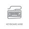 Keyboard Wire linear icon. Modern outline Keyboard Wire logo con