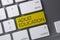 Keyboard with Yellow Key - Adult Education. 3D Illustration.